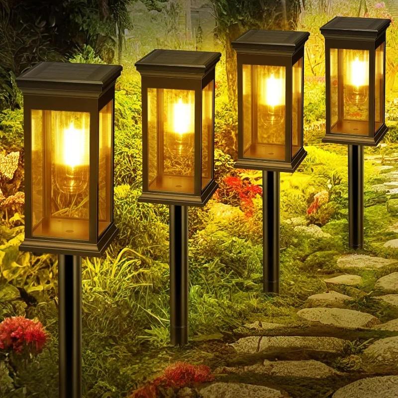 Outdoor Power For Christmas Lights - 4個セット ソーラーパスウェイライト 屋外ソーラーライト ガーデンライト 歩道 広場
