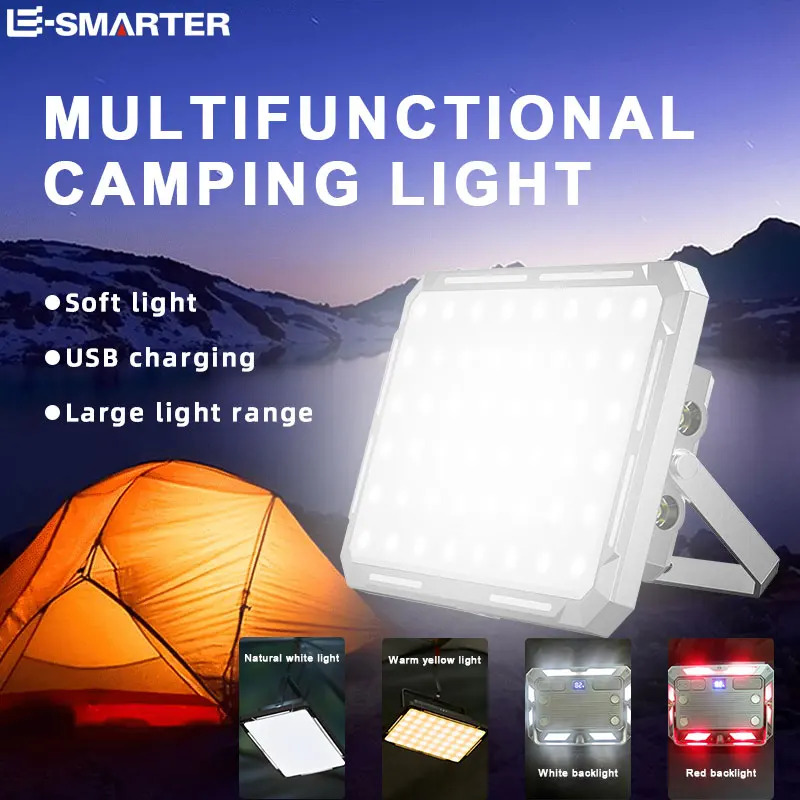 Outdoor Power For Camping - LED キャンプテントライト充電式サーチライトハイパワー屋外緊急照明防水ポータブル吊り下げナイトランプ