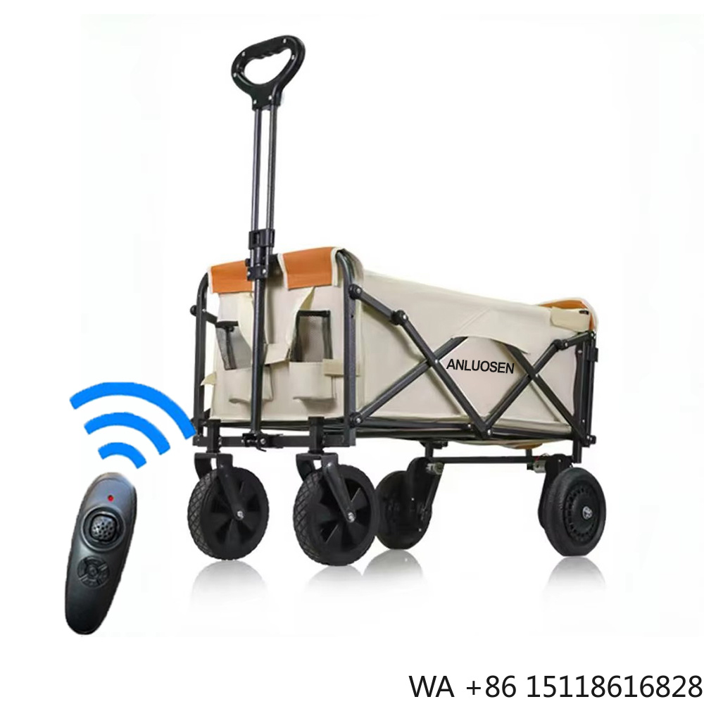 Outdoor Power For Camping - 電動キャンプワゴンカート 折りたたみ式 2000mAh 電動アシスト付き 屋外用 キャンプ