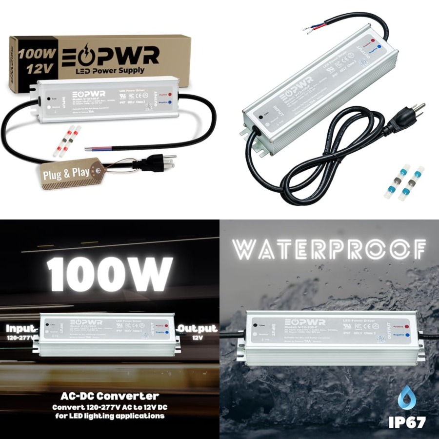 Outdoor Power Plug - LED ドライバー防水 IP67 電源 AC120-277V から