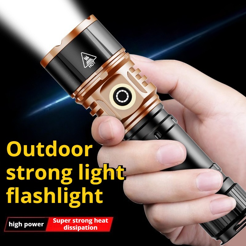 Outdoor Power For Camping - 強力な光ハイパワー LED 懐中電灯タイプ C 充電防水アルミ合金トーチ屋外キャンプランタンパトロール