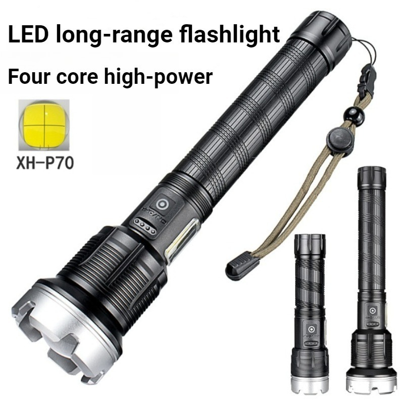 Outdoor Power For Camping - ハイパワー LED 懐中電灯伸縮式長距離パワーディスプレイズーム充電式トーチアウトドアキャンプ夜釣り