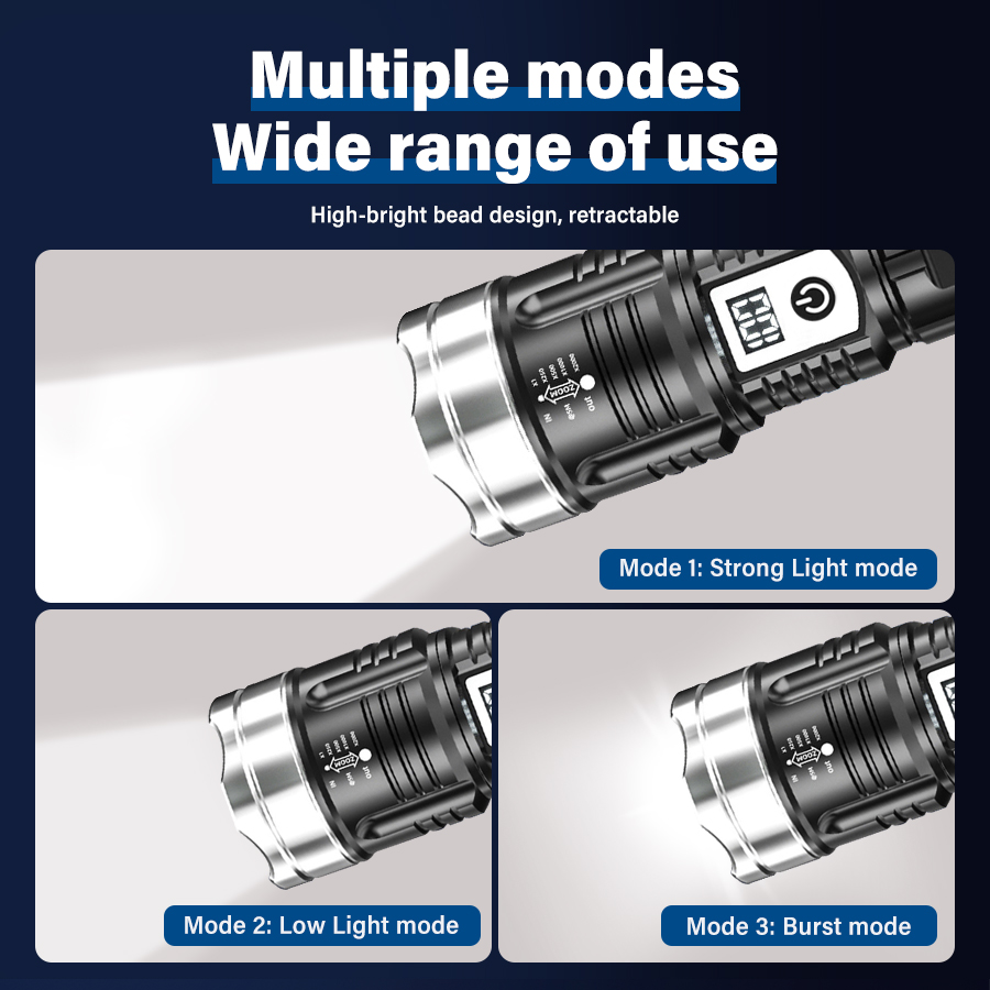ハイパワー 200000LM LED 懐中電灯内蔵バッテリー - Outdoor Power For Camping のレビューと価格