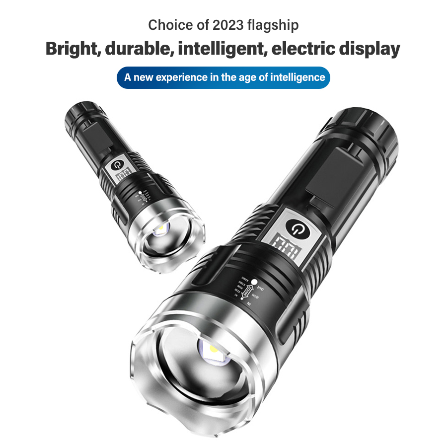 ハイパワー 200000LM LED 懐中電灯内蔵バッテリー - Outdoor Power For Camping のレビューと価格