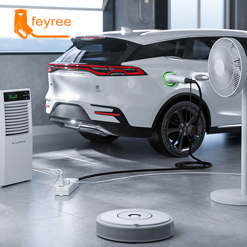 Feyree V2Lケーブル 電気自動車サイドディスチャージ - Outdoor Power Plug のレビューと価格