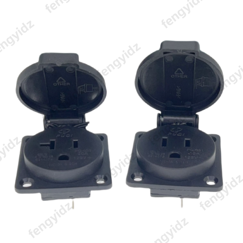 黒 125V 15A 20A IP44 CE アメリカ日本多 - Outdoor Power Outlet Waterproof のレビューと価格