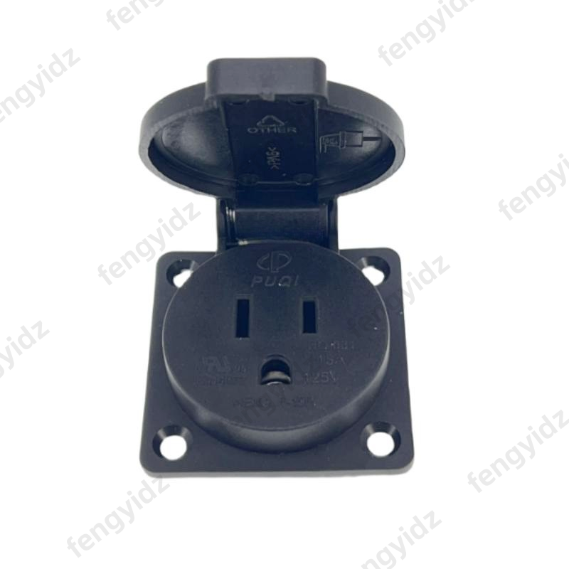黒 125V 15A 20A IP44 CE アメリカ日本多 - Outdoor Power Outlet Waterproof のレビューと価格