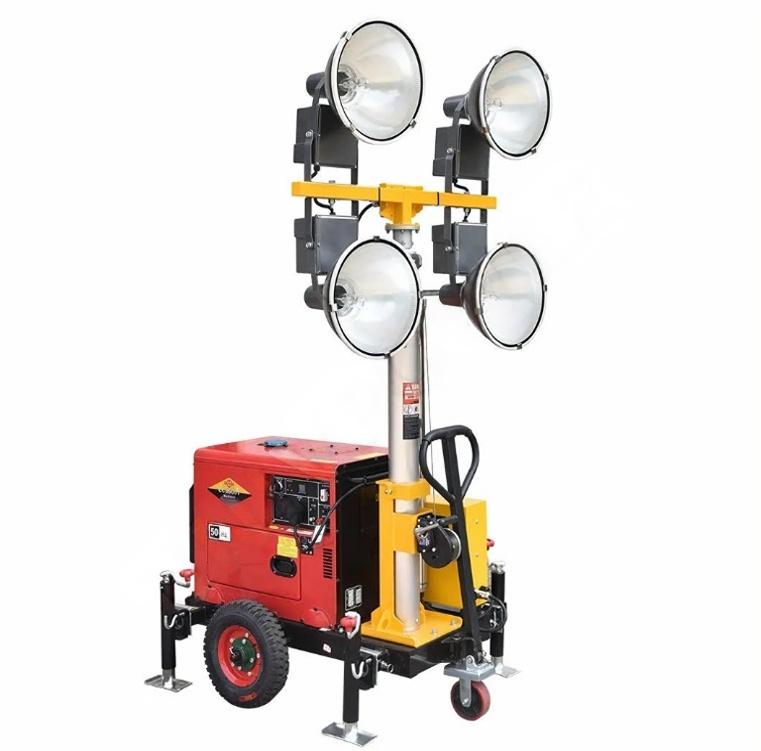 高品質ポータブルモバイル発電式移動照明塔（屋外夜間照明用） - Quality Outdoor Power のレビューと価格