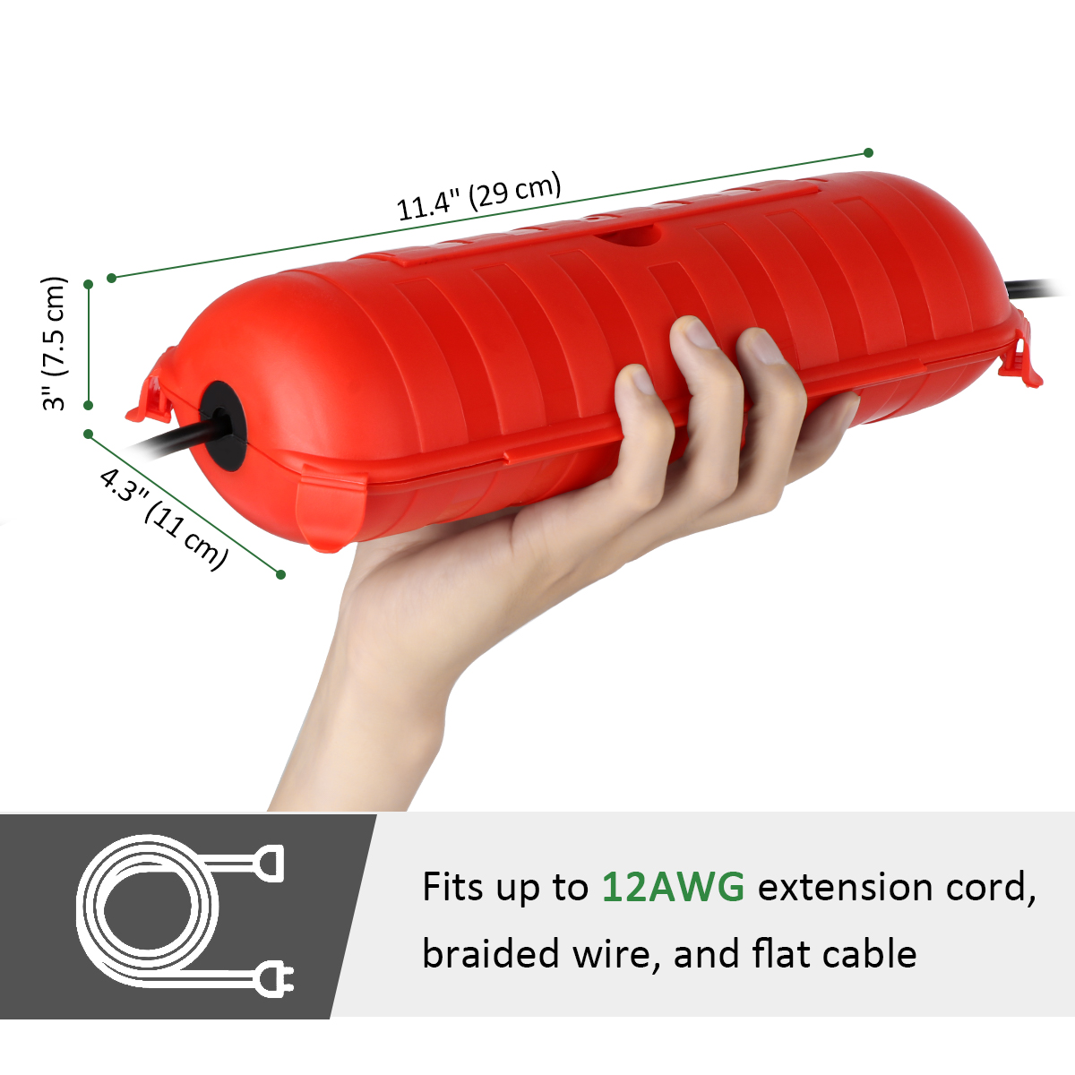 耐候性IP54屋外延長コード電源ボックス、防水コンセントカバ - Outdoor Power Outlet Waterproof のレビューと価格