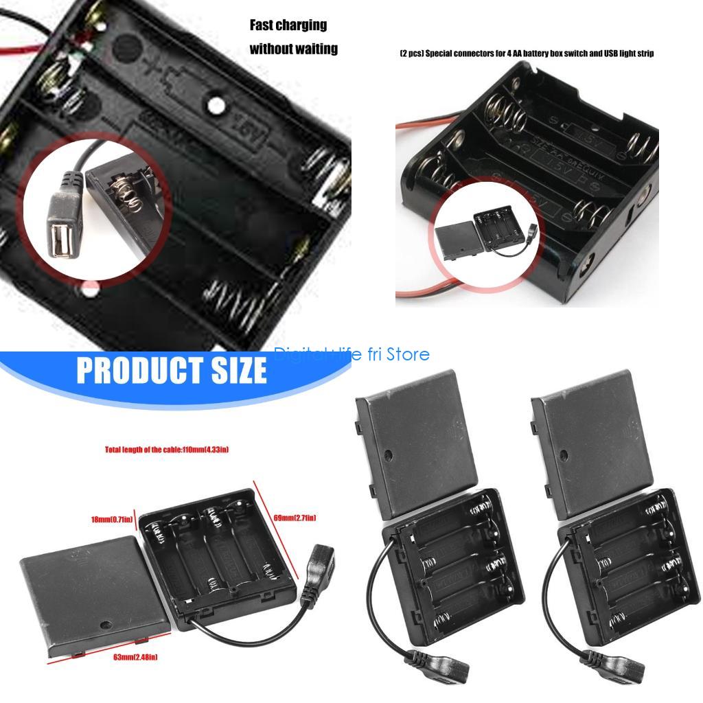 E06D 4 スロットバッテリーケース USB 電源アダプタ - Outdoor Use Power Strip のレビューと価格