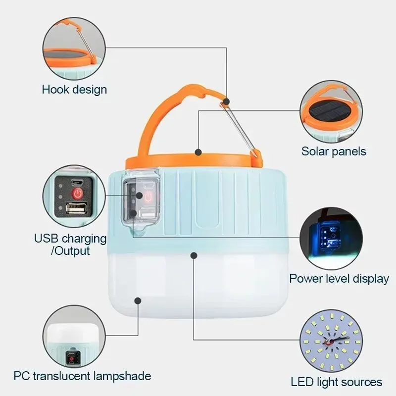 ソーラーキャンプランタン 充電式LEDポータブルワークライト - Outdoor Power For Camping のレビューと価格