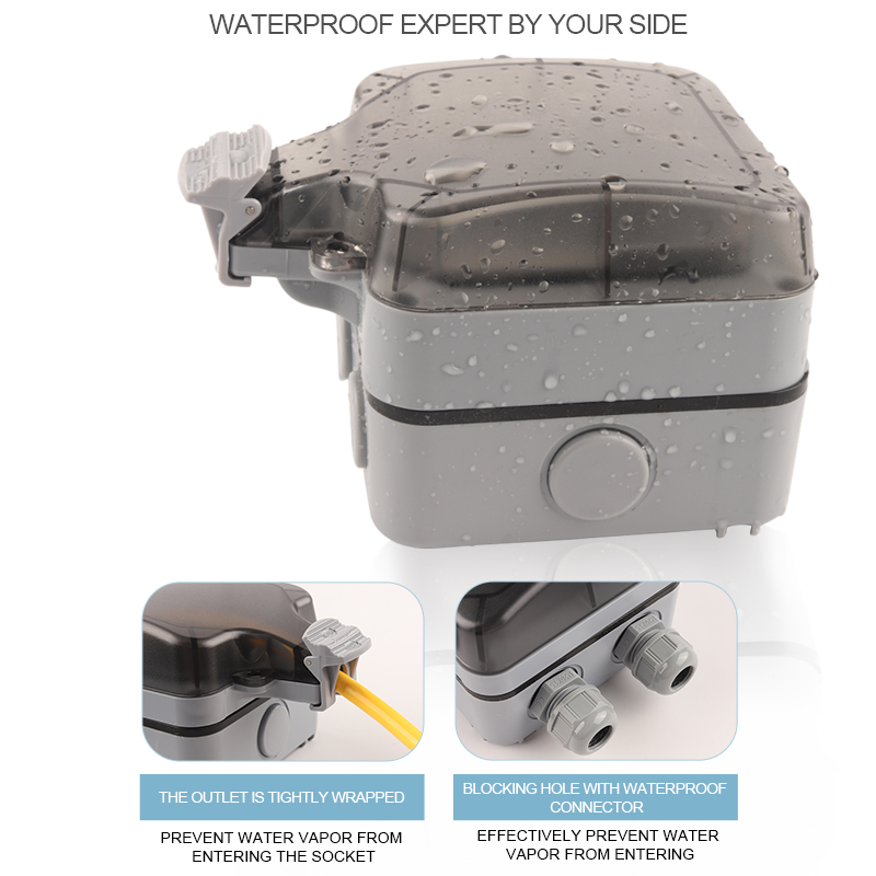 防水屋外壁コンセント,ip66,EUおよびドイツ規格,16A - Outdoor Power Outlet Waterproof のレビューと価格