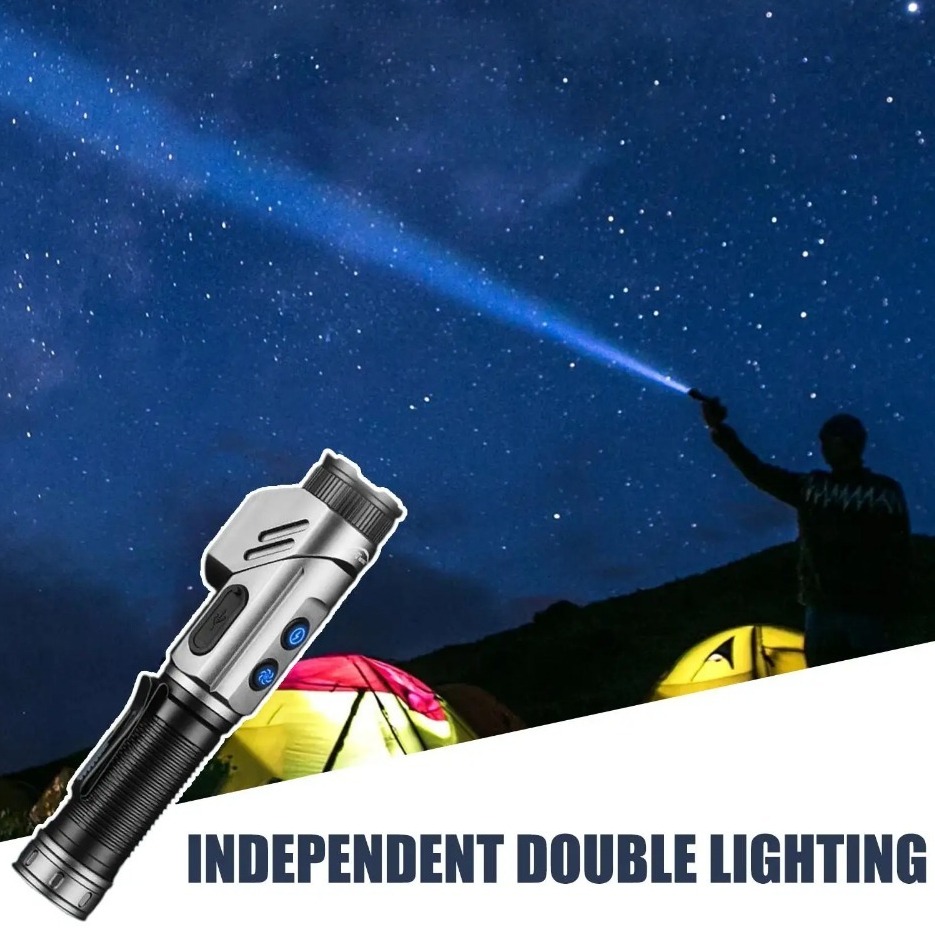 強力なミニLED懐中電灯90 ° 回転可能なUSB充電式コー - Outdoor Power For Camping のレビューと価格