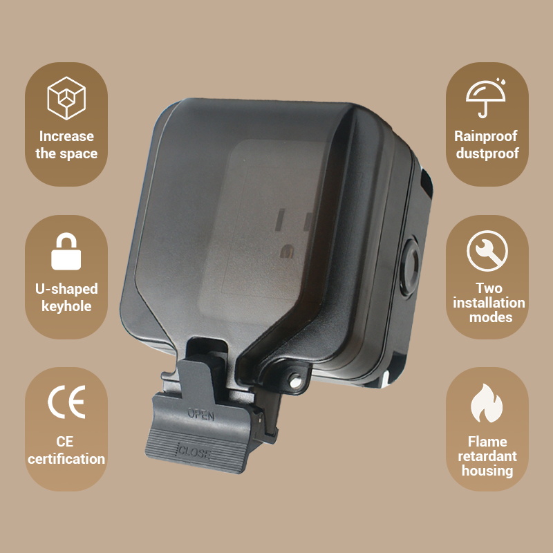 Avoir IP66 壁防水ソケットシングルボックスコンセン - Outdoor Power Outlet Waterproof のレビューと価格