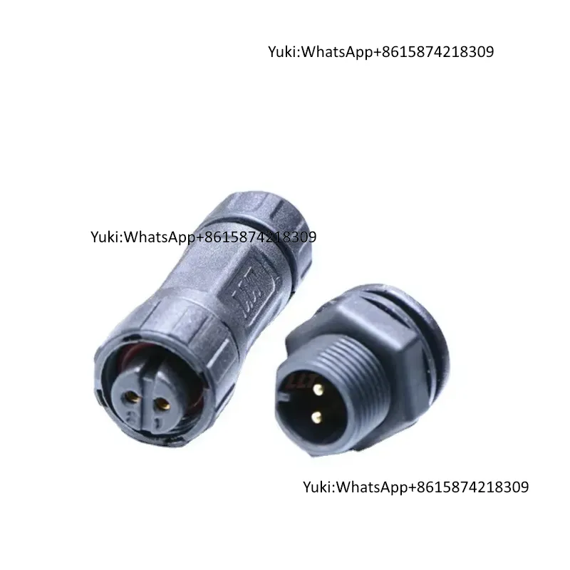 IP68防水LLT M16 2ピンコネクタ オスプラグ メス - Outdoor Power Plug のレビューと価格