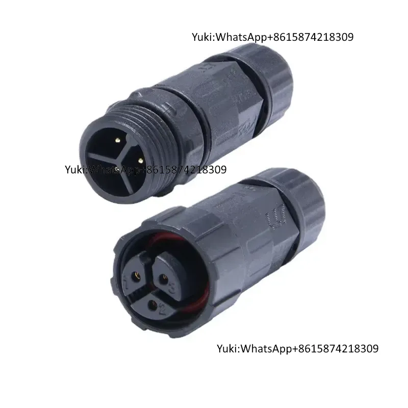IP68防水LLT M16 2ピンコネクタ オスプラグ メス - Outdoor Power Plug のレビューと価格