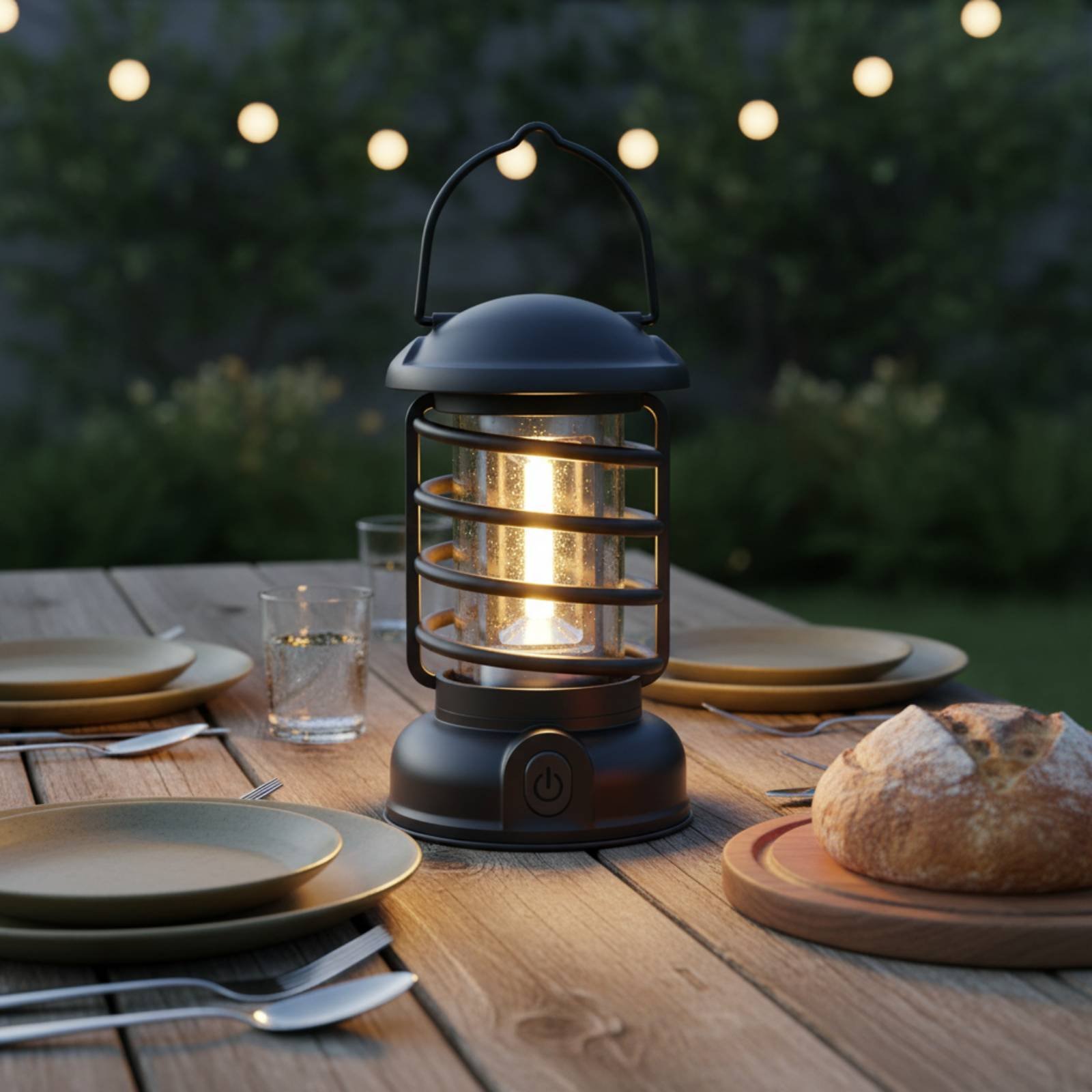 レトロキャンプランタン双方向電源ヴィンテージデザイン発光コン - Outdoor Power For Camping のレビューと価格