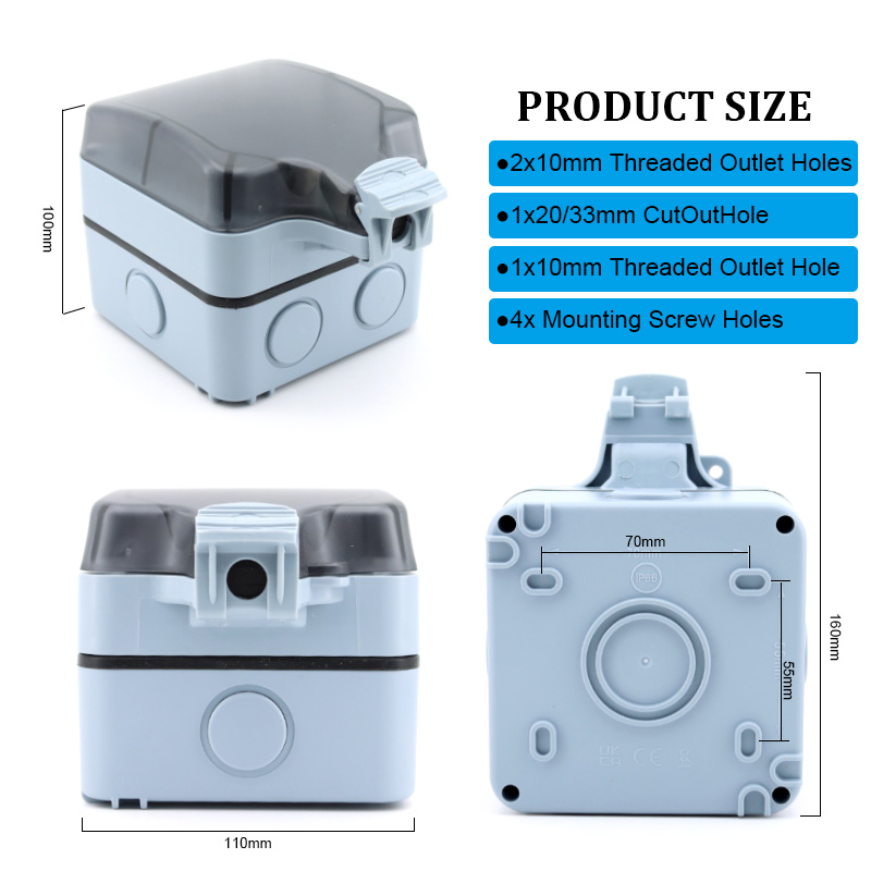 屋外電源コンセントボックス 防水IP66 50A 125v2 - Outdoor Power Outlet Waterproof のレビューと価格