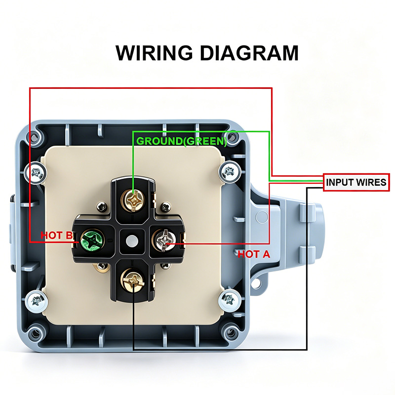 屋外電源コンセントボックス 防水IP66 50A 125v2 - Outdoor Power Outlet Waterproof のレビューと価格