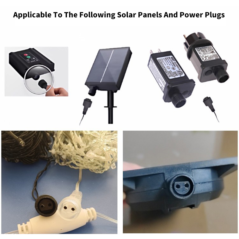 屋外用2ピンLEDコネクタ、ソーラーストリングライト用25c - Outdoor Power Board のレビューと価格