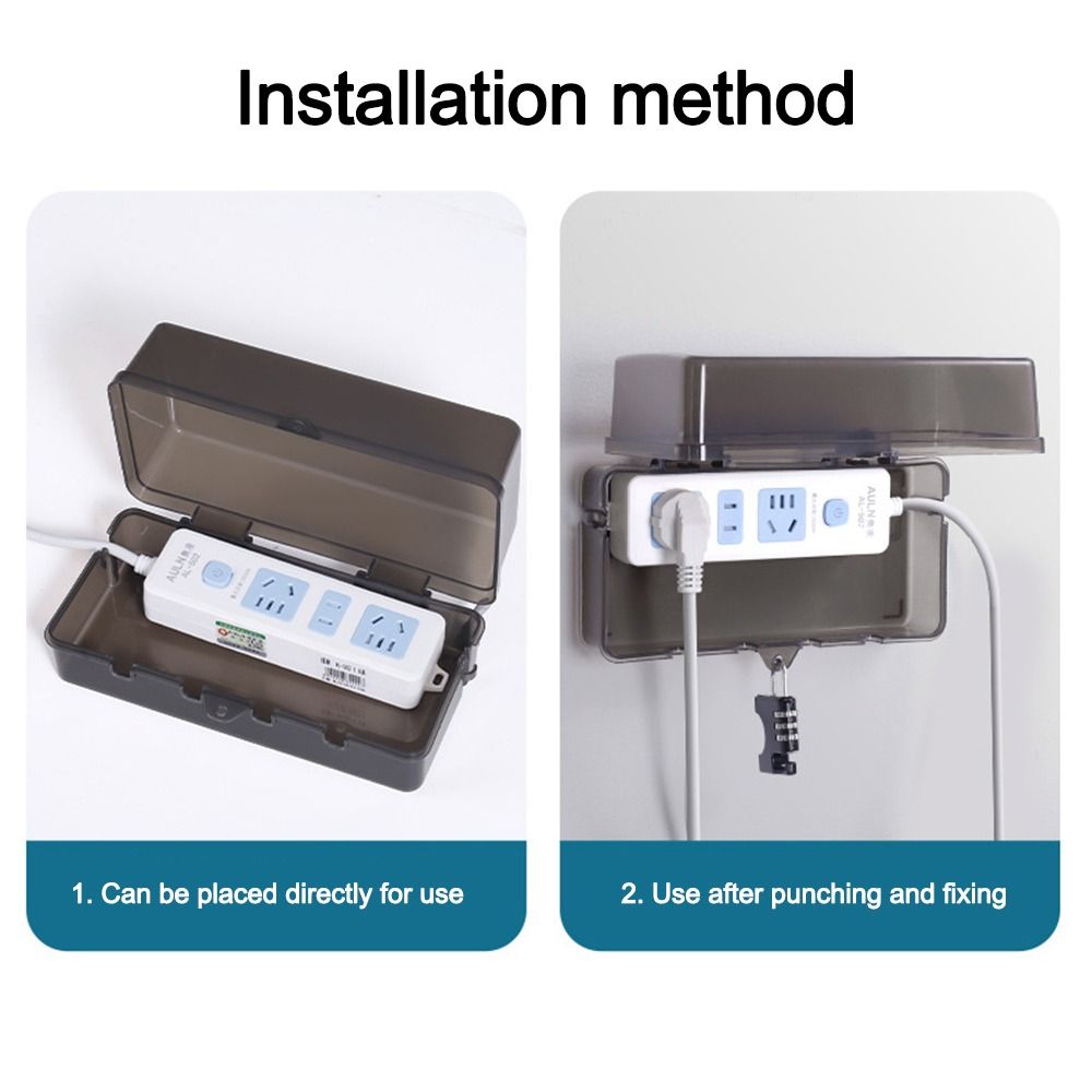 ポータブルプラスチックプラグボックス盗難防止防水ケーブル管理 - Outdoor Power Outlet Waterproof のレビューと価格