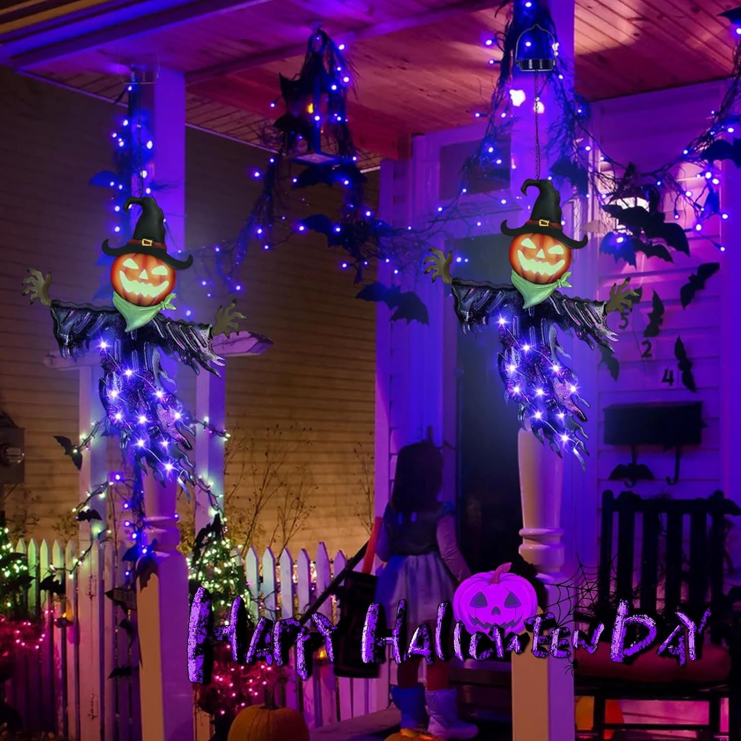 ソーラーハロウィンメタルハンギングデコレーション屋外用、ソー - Outdoor Power For Christmas Lights のレビューと価格